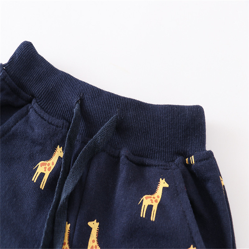 Lēcošie metri Jaunums Zēni Meiteņu Šorti Žirafes Apdruka Savelkamās aukliņas Bērnu Vasaras Bikses Īsas Bikses Bikses Toddler Apģērbs