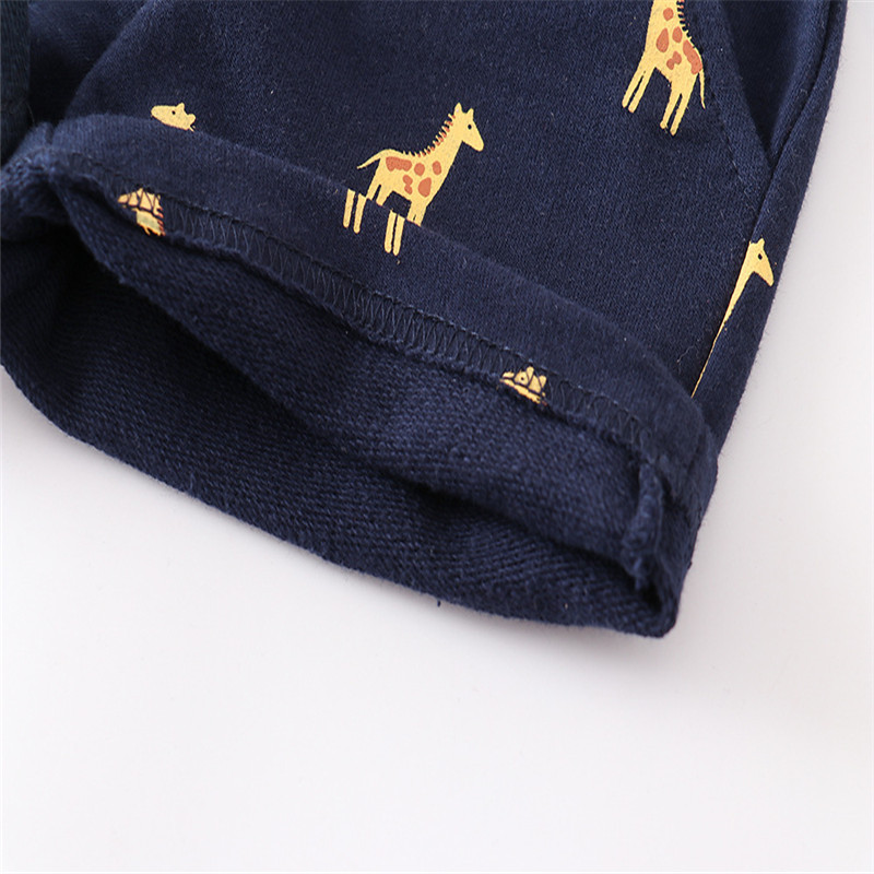 Lēcošie metri Jaunums Zēni Meiteņu Šorti Žirafes Apdruka Savelkamās aukliņas Bērnu Vasaras Bikses Īsas Bikses Bikses Toddler Apģērbs