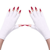 UV Glove for Gel Nail Lamp, Επαγγελματικά προστατευτικά γάντια για μανικιούρ, Nail Art Skin Care Fingerless Anti UV Glove