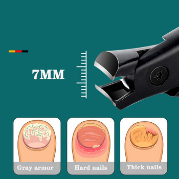 7MM голям отвор, дебели твърди специални ножици за нокти от неръждаема стомана против пръски, битови ножици за единични нокти Инструменти за маникюр