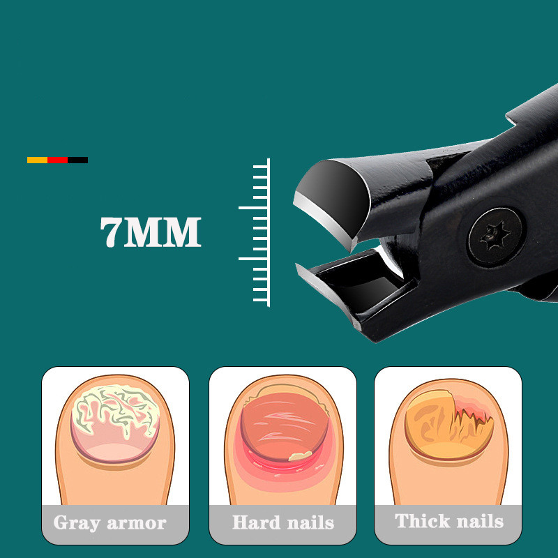 7 MM lielas atvēršanas biezas cietas speciālas nagu grieznes nerūsējošā tērauda pretšļakatām mājsaimniecības vienas naglu griešanas ierīces manikīra instrumenti