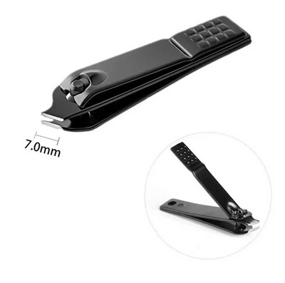 1vnt juodos nagų kirpimo mašinėlės nerūdijančio plieno nagų kirpimo mašinėlė stora žirklinė replė kojų nagams pirštų nagams profesionali manikiūro kirpimo mašinėlė NailArt