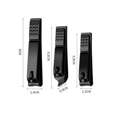 1vnt juodos nagų kirpimo mašinėlės nerūdijančio plieno nagų kirpimo mašinėlė stora žirklinė replė kojų nagams pirštų nagams profesionali manikiūro kirpimo mašinėlė NailArt