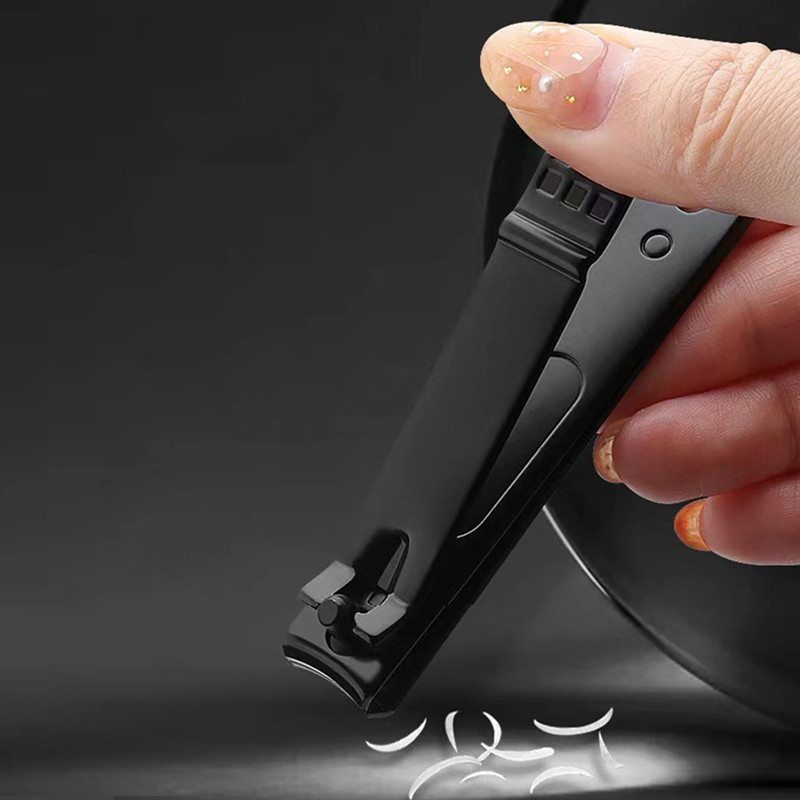 1vnt juodos nagų kirpimo mašinėlės nerūdijančio plieno nagų kirpimo mašinėlė stora žirklinė replė kojų nagams pirštų nagams profesionali manikiūro kirpimo mašinėlė NailArt