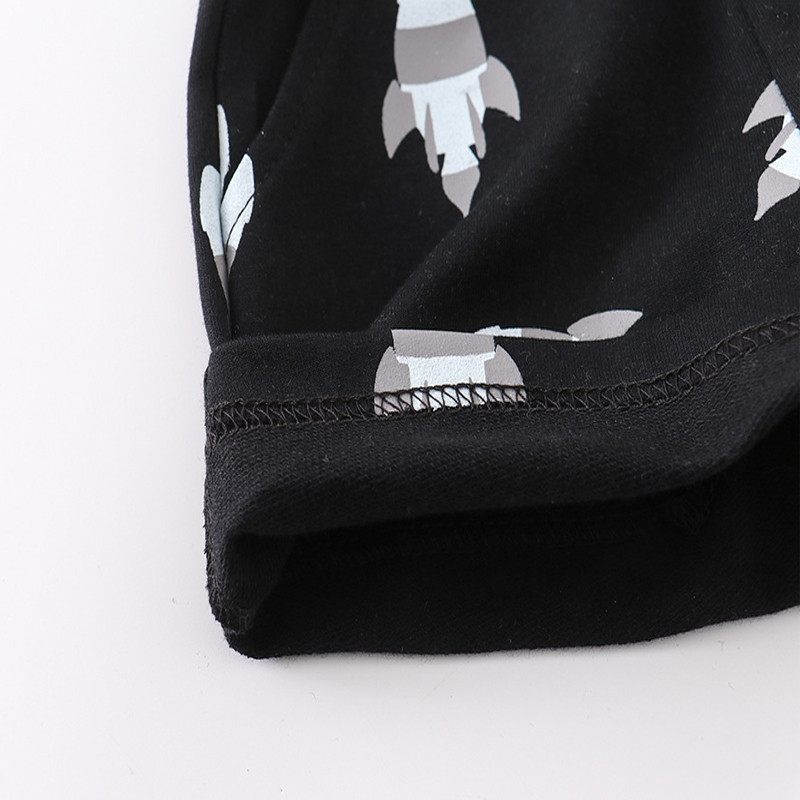 Little maven Korejske ljetne kratke hlače za dječake, ležerne kratke hlače iz crtanih filmova, dječje hlače za plažu, raketni print, pletenje, sportska odjeća za dječake 2-7 godina