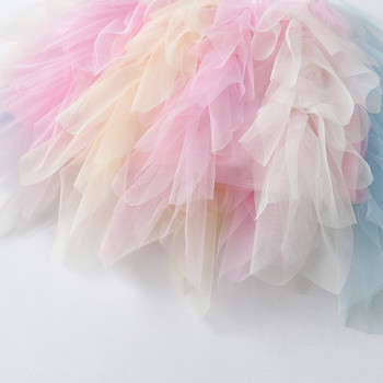 VIKITA Κοριτσίστικα Μίνι Φούστες Πριγκίπισσας με Δίχτυ από Τούλι Παιδικά Πολύχρωμα Πάρτι Γενεθλίων Rainbow Performance Casual ακανόνιστη φούστα