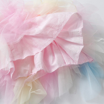 VIKITA Κοριτσίστικα Μίνι Φούστες Πριγκίπισσας με Δίχτυ από Τούλι Παιδικά Πολύχρωμα Πάρτι Γενεθλίων Rainbow Performance Casual ακανόνιστη φούστα