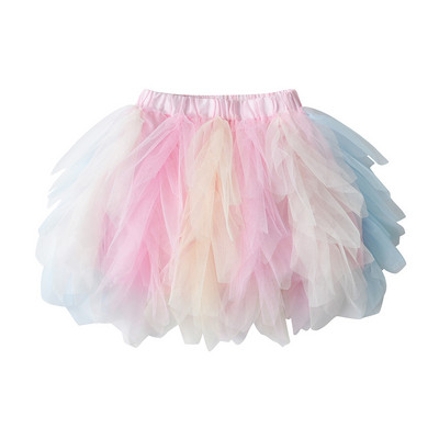 VIKITA meiteņu slāņveida tills sieta princeses mini svārki bērniem krāsaini varavīksnes dzimšanas dienas ballītes priekšnesums ikdienas neregulāri svārki