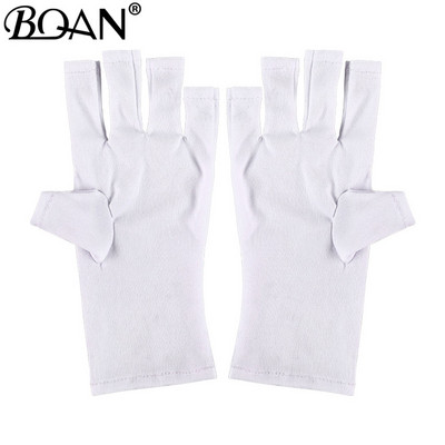 BQAN 2pc Lace Anti UV Nagu cimdi UV Gel Shield Glove Fingerless Manikīrs Nail Art Tools LED Lamp Nails Žāvētājs Radiācijas Rokas
