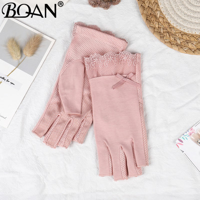 BQAN 2pc Lace Anti UV Nagu cimdi UV Gel Shield Glove Fingerless Manikīrs Nail Art Tools LED Lamp Nails Žāvētājs Radiācijas Rokas