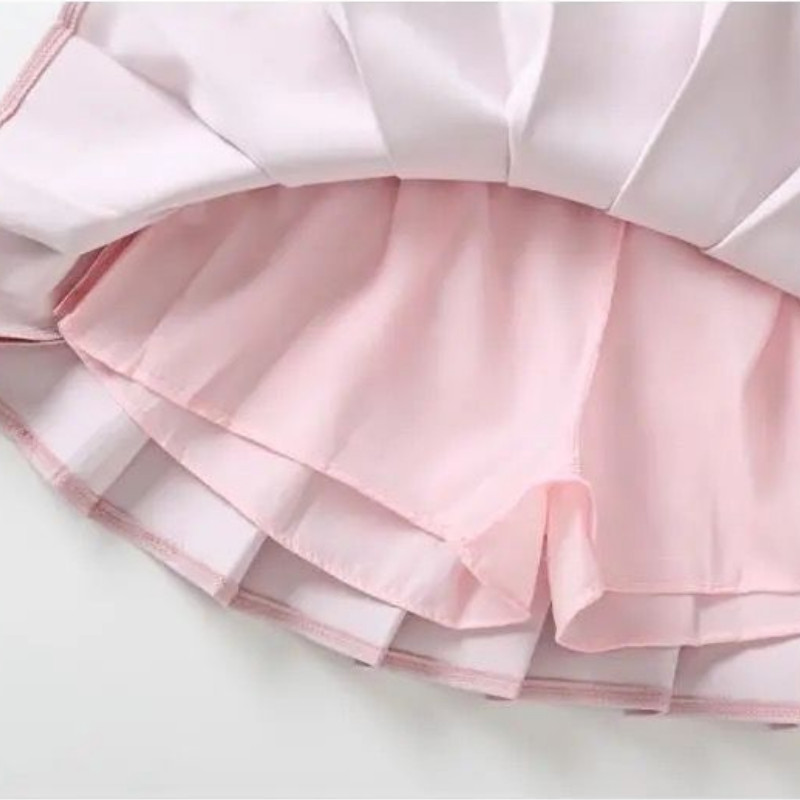 Modes zīdaiņai kroku svārki mammai meitai formas tērpi svārki ar augstu vidukli Ģimenei pieskaņoti svārki apģērbi ballītes dejas