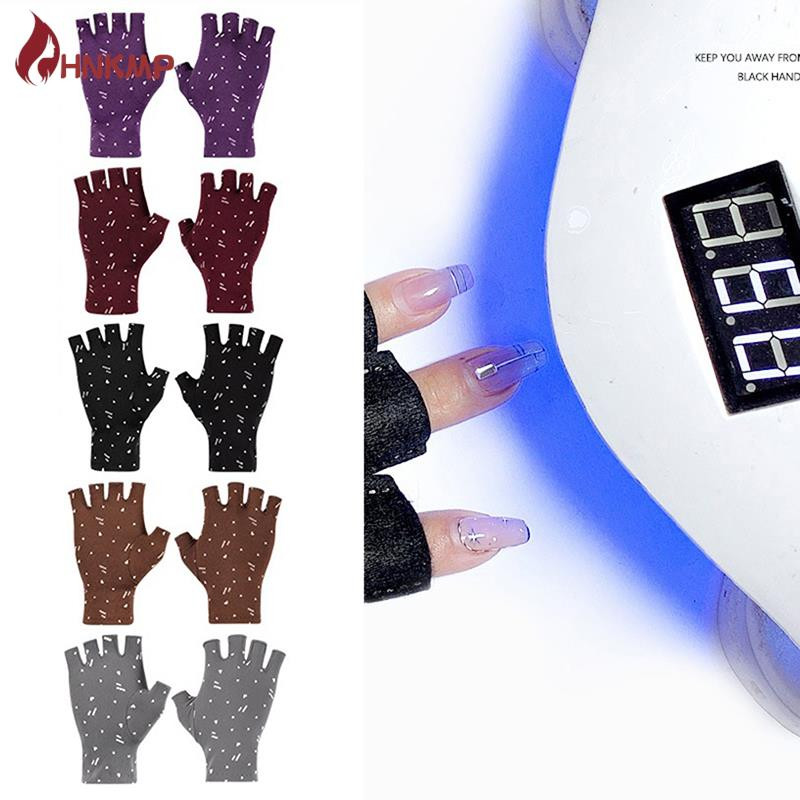 1 Pair Nail Art Glove UV aizsardzības cimds Anti UV starojuma aizsardzības cimdi aizsargs nagu mākslas gēlam UV LED lampas rīks