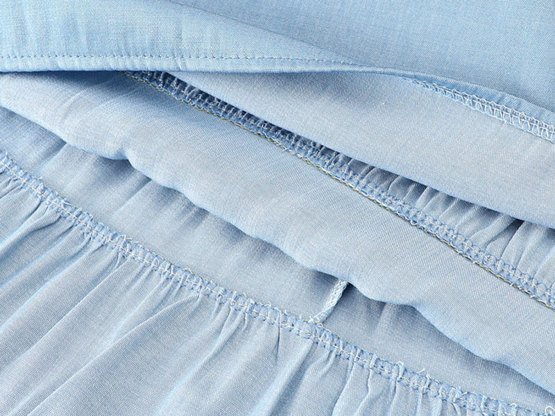 No 4 līdz 16 gadiem jauni pavasara vasaras meiteņu svārki Džinsu pusaudžu bērnu apģērbi mammai un man 100% kokvilnas pārklājums ceļgalu volāniem