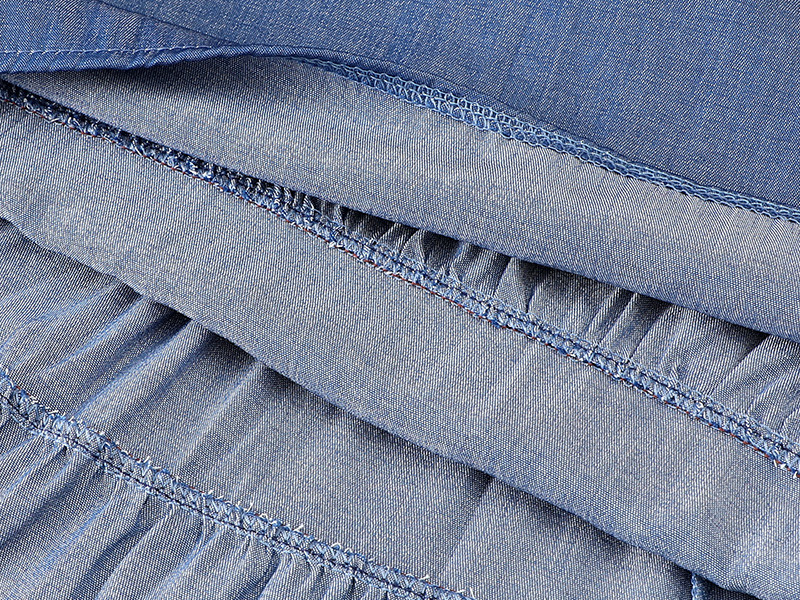 No 4 līdz 16 gadiem jauni pavasara vasaras meiteņu svārki Džinsu pusaudžu bērnu apģērbi mammai un man 100% kokvilnas pārklājums ceļgalu volāniem