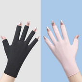 Nylon Nail Protection Spray Gloves Protect Finger Skin Led Lamp Αντηλιακά γάντια Προστασία νυχιών Uv Προστασία από ακτινοβολία