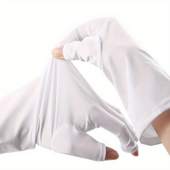 2 τμχ Nail Art Glove Protection Glove Anti UV Radiation Gloves Protecter For Nail Art Gel UV LED Lamp Lamp