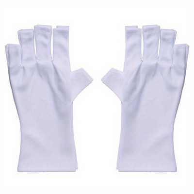 2gab Nagu mākslas cimdi UV aizsardzības cimdi pret UV starojumu aizsardzībai cimdi aizsargi nagu mākslas gēlam UV LED lampas rīks