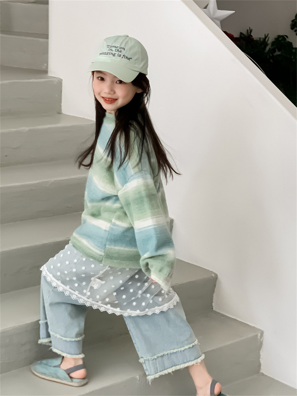 briežu jonmi 2024. gada pavasaris, jauns korejiešu stila zīdaiņu stila izšūšanas svārki, dobi, saskaņota dizaina priekšauts, bērnu svārki