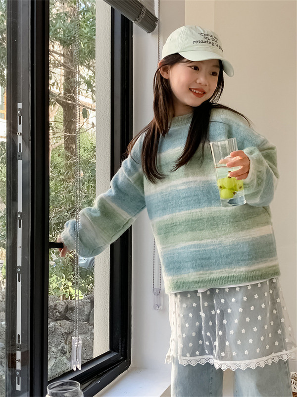 briežu jonmi 2024. gada pavasaris, jauns korejiešu stila zīdaiņu stila izšūšanas svārki, dobi, saskaņota dizaina priekšauts, bērnu svārki