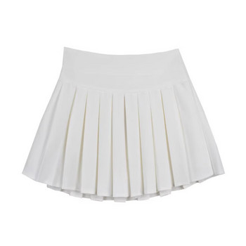 Ανοιξιάτικα κοριτσίστικα ψηλόμεση γραμμή Α λευκή πλισέ φούστα Παιδικά ρούχα Μοντέρνα κοριτσίστικη φούστα μισό σώμα Παιδική κοντή φούστα