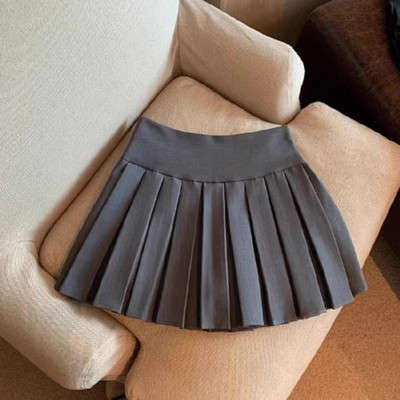 Pavasara meiteņu svārki ar augstu vidukli A-līnijas balti kroku svārki bērnu apģērbi Moderni meiteņu svārki maziem bērniem, īsi svārki bērniem