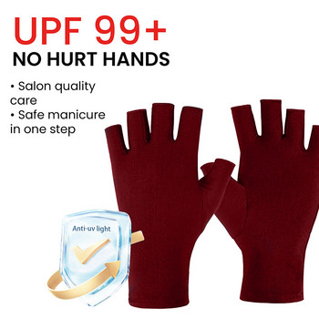 1 Pair Nail Art Glove Glove UV Protection Glove Anti UV Radiation Protection Gloves Protecter For Nail Art Gel UV LED Lamp Lamp