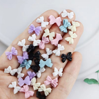 30 бр. Kawaii Mini Bow 3D Сладки декорации за нокти Матирани нокти с пеперуди Талисмани Дизайни Направи си сам аксесоари за нокти от смола