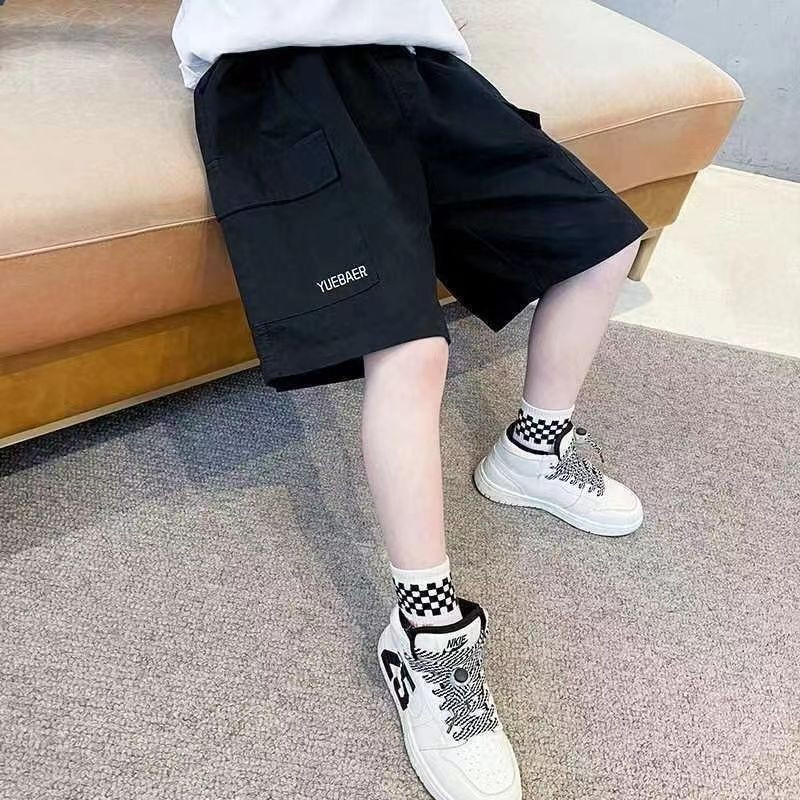 Vasaras bērnu šorti Kokvilnas šorti Bērnu brīvā laika paliktnis zēniem Šorti Mazu bērnu biksītes Bērnu pludmales īsās sporta bikses