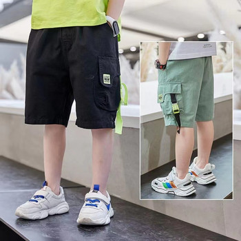 Αγόρια καλοκαιρινά παντελόνια Λεπτό καθαρό βαμβακερό σπαστό παντελόνι 2024 Καλοκαίρι Νέο παιδικό βρεφικό κορεατικό σορτς εργασίας Μοντέρνο