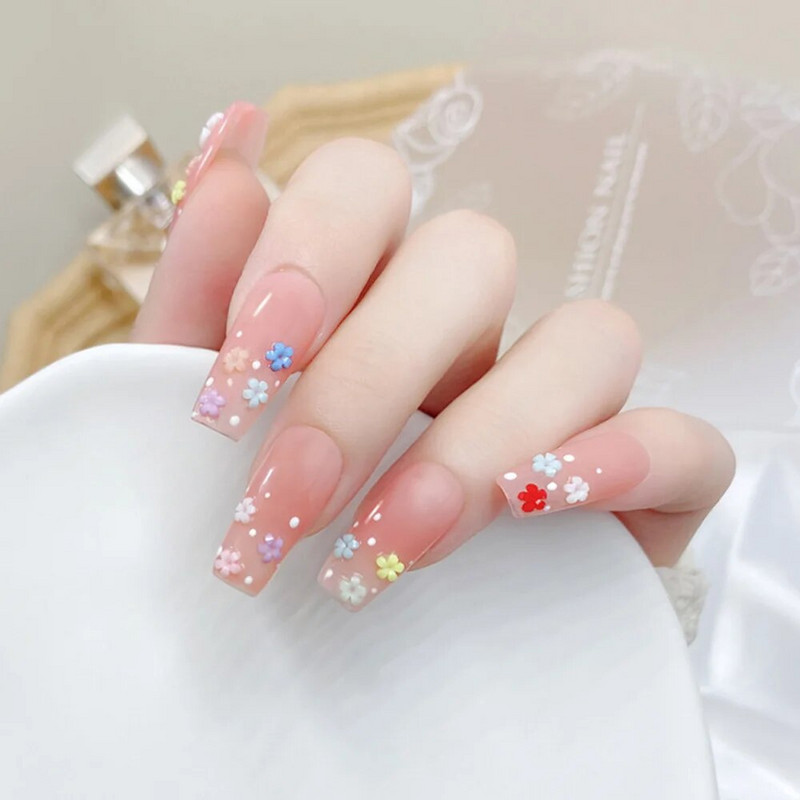 Vânzare fierbinte 6 grile Macaron Rășină 3D Flori cu cinci petale Nail Art Deaoration Mixte Minge de unghii mici/Crystal/Accesorii de flacără