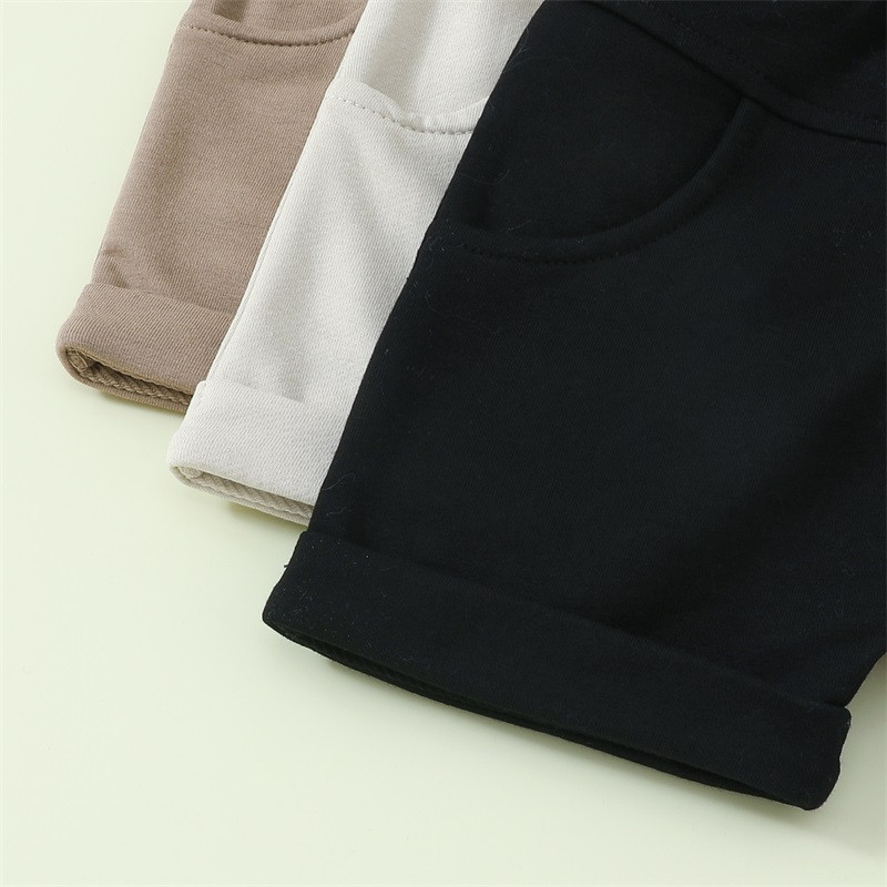 Βρεφικό σορτς για μωρά μονόχρωμο ελαστικό σορτς μέσης casual σορτς 3 συσκευασιών καλοκαιρινά ρούχα