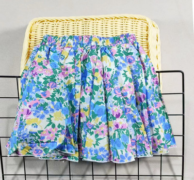 Meiteņu kokvilnas ziedu princeses svārki simti salokāmi Sweet Big Girl Tutu svārki elastīgi jostasvietas mini svārki, bērnu svārki