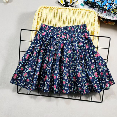 Meiteņu kokvilnas ziedu princeses svārki simti salokāmi Sweet Big Girl Tutu svārki elastīgi jostasvietas mini svārki, bērnu svārki