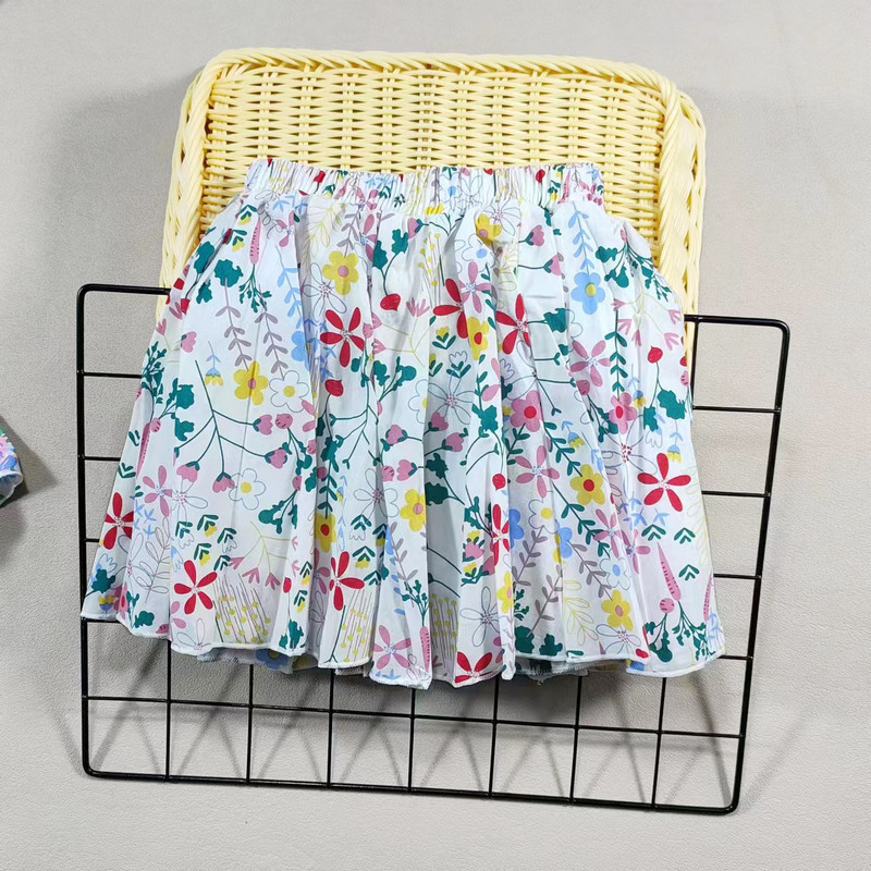 Meiteņu kokvilnas ziedu princeses svārki simti salokāmi Sweet Big Girl Tutu svārki elastīgi jostasvietas mini svārki, bērnu svārki