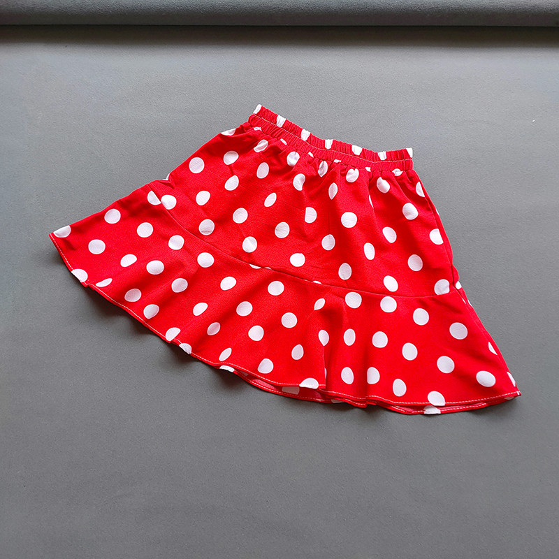 Suknje na točkice s volanima za djevojčice Ljetna mini suknja visokog struka za djevojčice Ležerna dječja plisirana kratka suknja za djevojčice Odjeća
