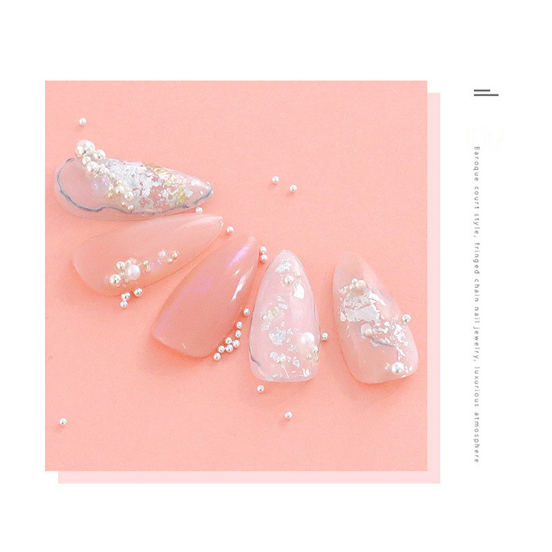 6 režģu nagu mākslas sīkas tērauda kaviāra krelles 0,8-1,5 mm jaukta izmēra 3D dizains rožu zelta sudraba rotaslietas manikīrs DIY dekors