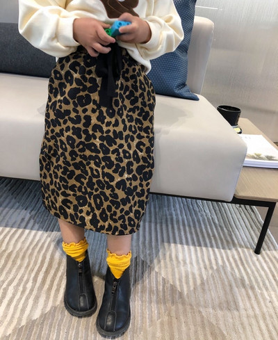 Modes, leoparda apdrukas svārki, flīsa iekšpuse mazuļiem, pusaudžiem, ķermeņa svārki, pavasara rudens, ziemas, zīdaiņu apģērbi 3-14 g.