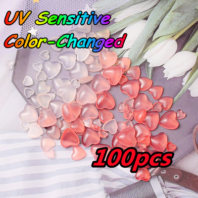 100Gb Krāsains Aurora Butterfly Nail Art Decoration 6mm Resin Mini 3D Butterfly Nail Charms AB /Pink Cute Manicure Butterfly N*