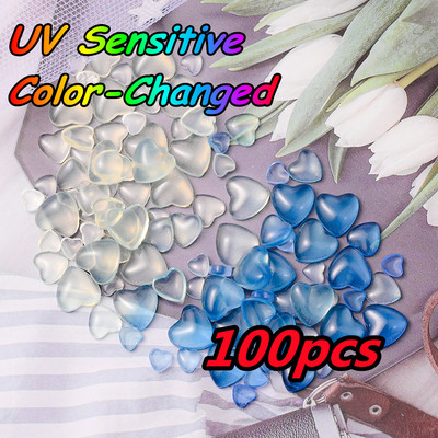 100Gb Krāsains Aurora Butterfly Nail Art Decoration 6mm Resin Mini 3D Butterfly Nail Charms AB /Pink Cute Manicure Butterfly N*