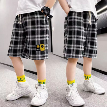 2023 New Boys καρό σορτς Casual Summer Kids\' Fashion Soft Breathable Παντελόνι Five Quarter Παιδικά ρούχα υψηλής ποιότητας