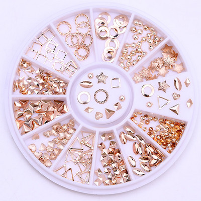 Jauktas krāsas nagu mākslas mirdzumi Rhinestone kristāla dārgakmeņi rotaslietas krelles manikīra dekorēšanai aksesuāri nagu piederumi profesionāliem