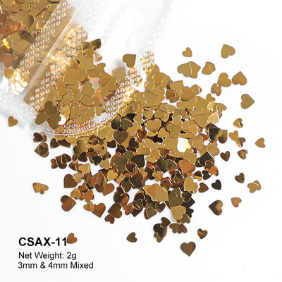 2g Hologrāfisks nagu mākslas mirdzums, spīdīgs, salds, mīļš, sirds pārslas, fliteris