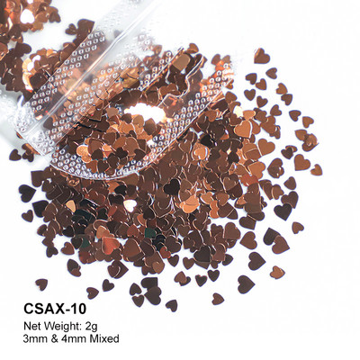 2g Hologrāfisks nagu mākslas mirdzums, spīdīgs, salds, mīļš, sirds pārslas, fliteris