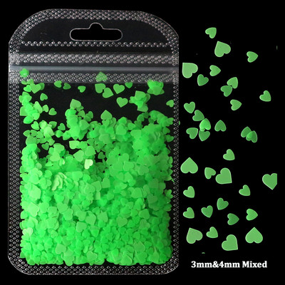 2g Hologrāfisks nagu mākslas mirdzums, spīdīgs, salds, mīļš, sirds pārslas, fliteris