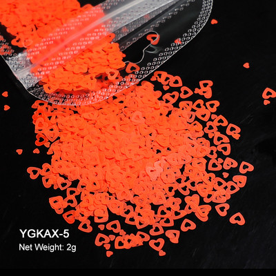 2g Hologrāfisks nagu mākslas mirdzums, spīdīgs, salds, mīļš, sirds pārslas, fliteris