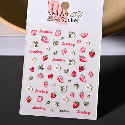 5D New Craft Butterfly Nail Art Naljepnica Ultra-tanka klizna dekoracija Prozirne naljepnice Crno/bijelo/ružičasta samoljepljiva naljepnica