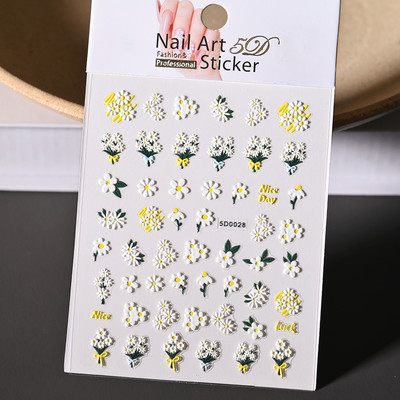 5D New Craft Butterfly Nail Art Naljepnica Ultra-tanka klizna dekoracija Prozirne naljepnice Crno/bijelo/ružičasta samoljepljiva naljepnica