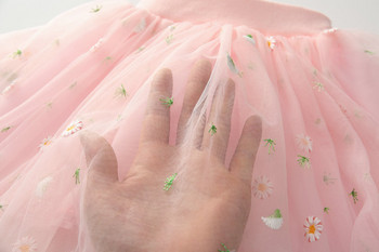 Καλοκαίρι 2024 Νέο Βρεφικό Κοριτσίστικο φλοράλ κεντημένο διχτυωτό πλέγμα Παιδική φούστα Faldas Μίνι φούστα από απαλό τούλι για κορίτσια Φούστα χορού 2-8Τ