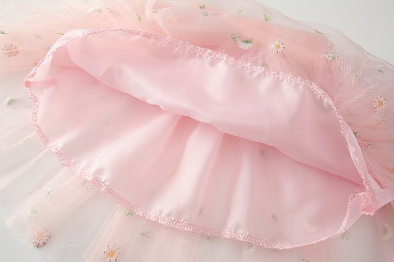 Ljeto 2024. Nova suknja za djevojčice s cvjetnim izvezenim mrežastim baletom, dječja faldas mini suknja od mekanog tila za djevojčice, plesna suknja 2-8T