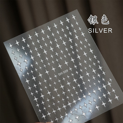 3d Naljepnice za nokte Crveno Crno Bijelo Ljubavna Srca Zvijezde Oblaci Francuski puni vrhovi Ljepljive naljepnice za nokte Klizač za manikuru